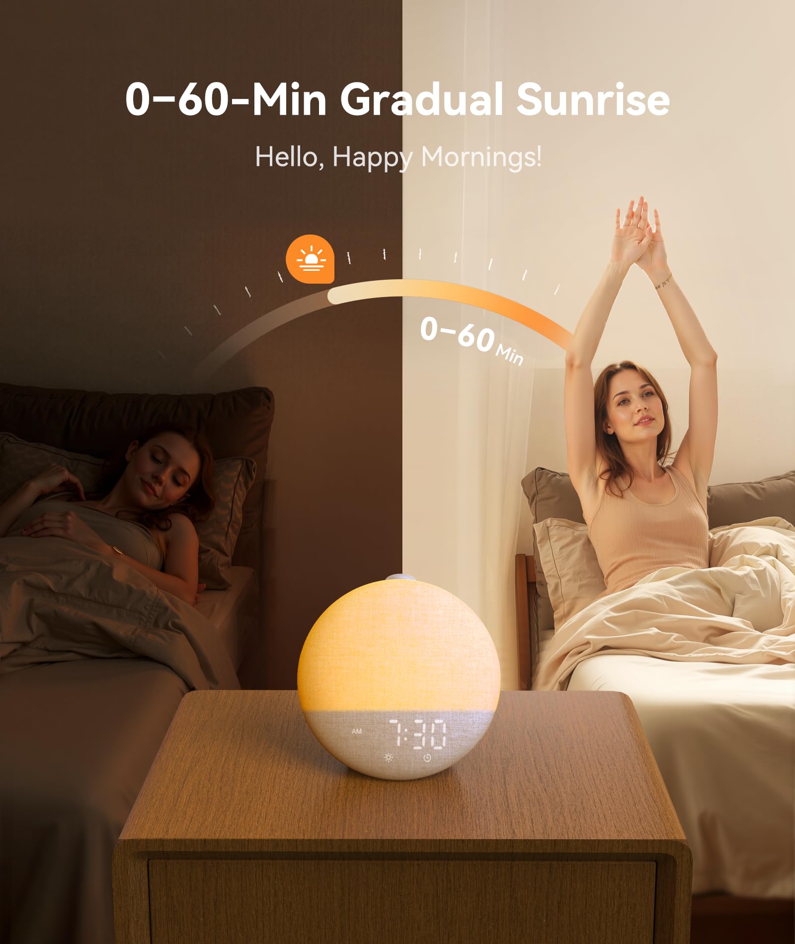 Dreamegg Sunrise 2 – minuterie personnalisable pour ajuster la durée.