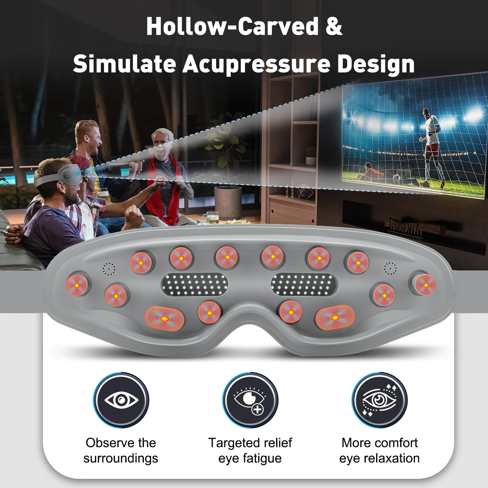 DREAMSOME design silicone 160° – ajustement doux autour des yeux.