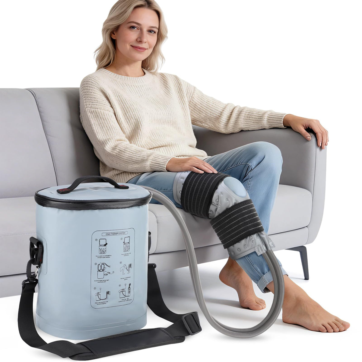 DREAMSOME machine glace genou – solution stable pour récupération post-chirurgie.