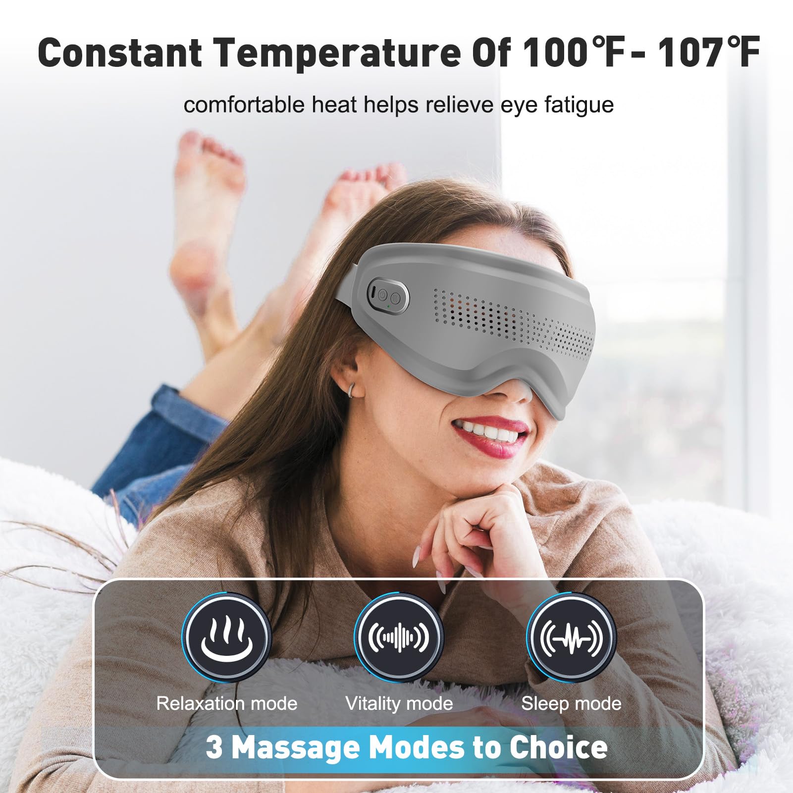 DREAMSOME massage yeux acupression – points silicone pour relief des tensions.