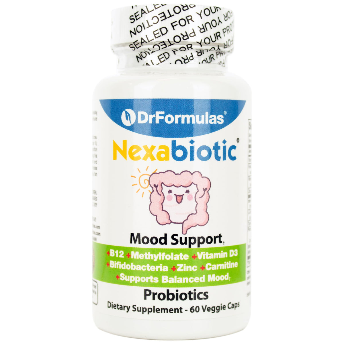 DrFormulas Mood Boost Probiotics bouteille: soutien potentiel de l humeur au quotidien