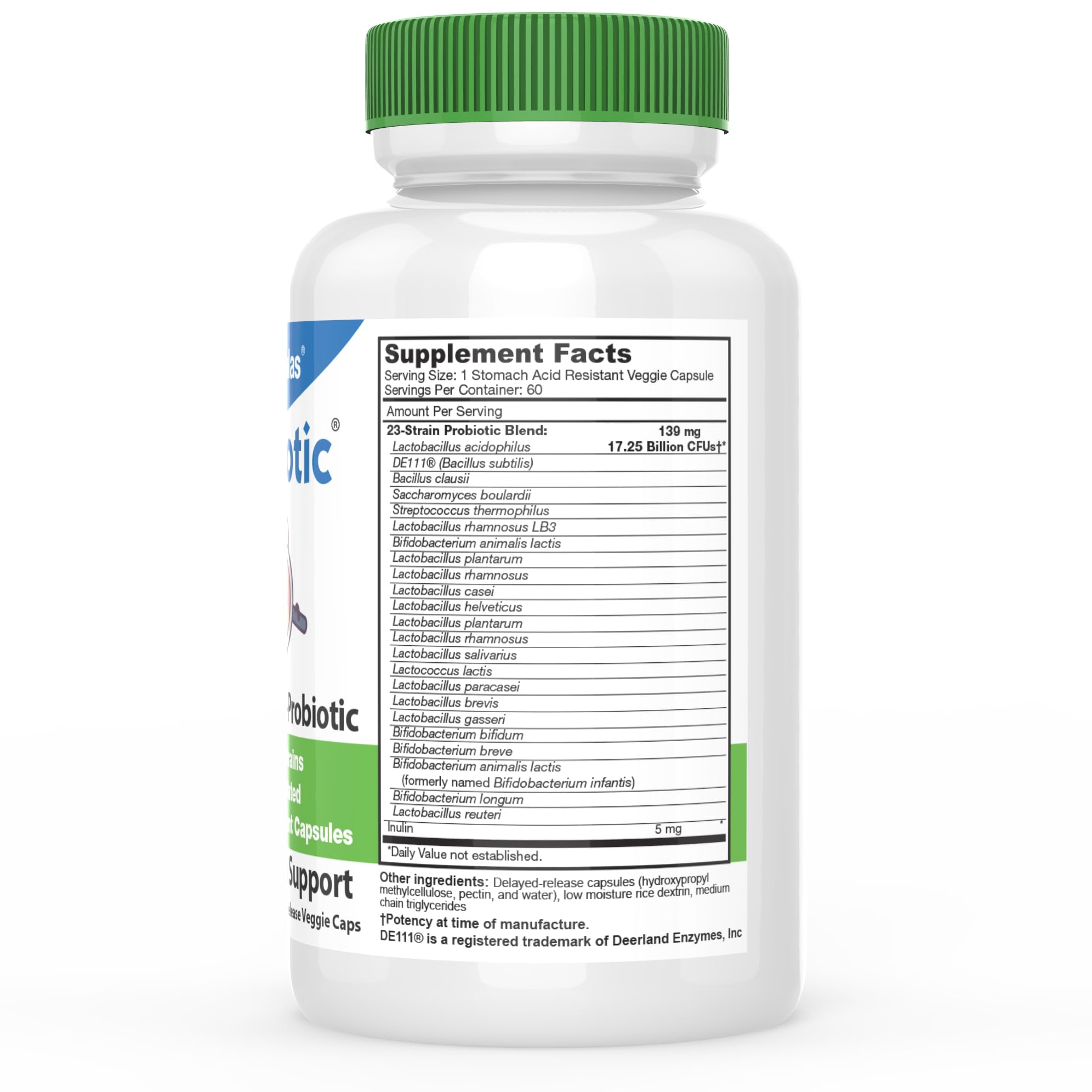DrFormulas Nexabiotic avec 23 souches probiotiques.