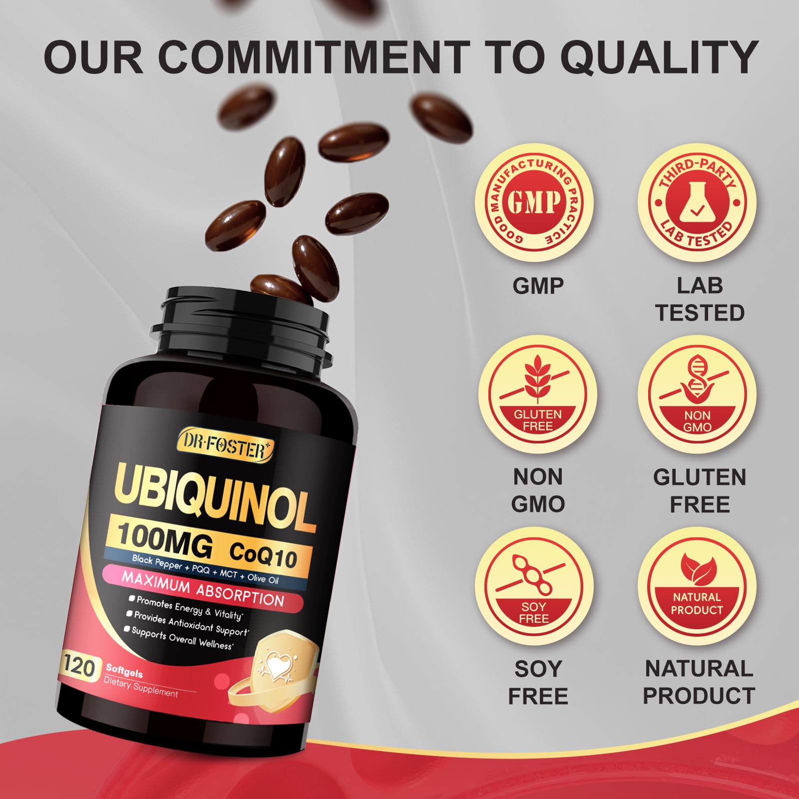 Capsules DRFOSTER CoQ10 ubiquinol: dosage 100 mg