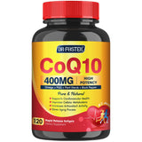 DRFOSTER CoQ10 400 mg – gélules molles en bouteille pour énergie.