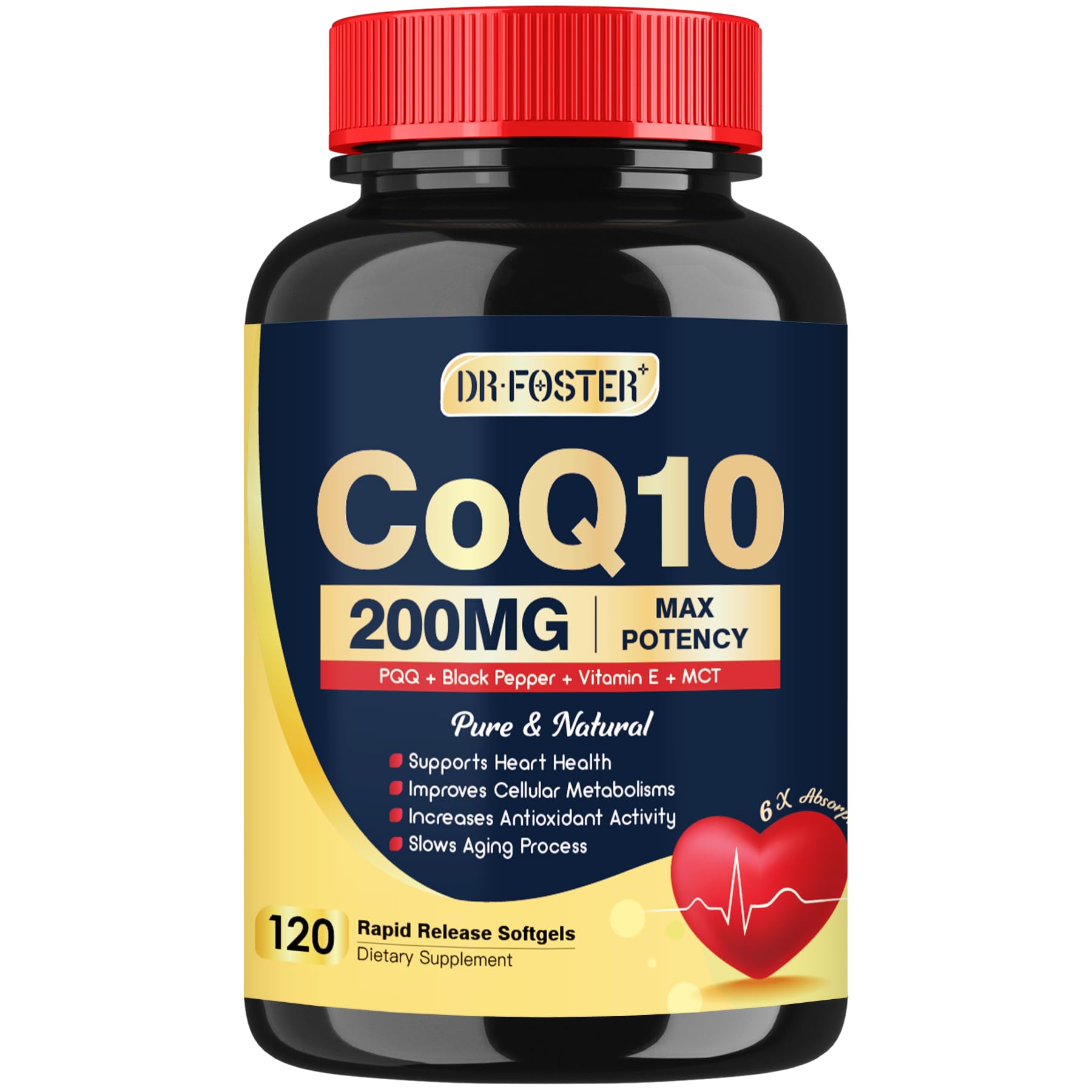 DRFOSTER CoQ10 capsules 200 mg, pratique à intégrer dans la routine quotidienne