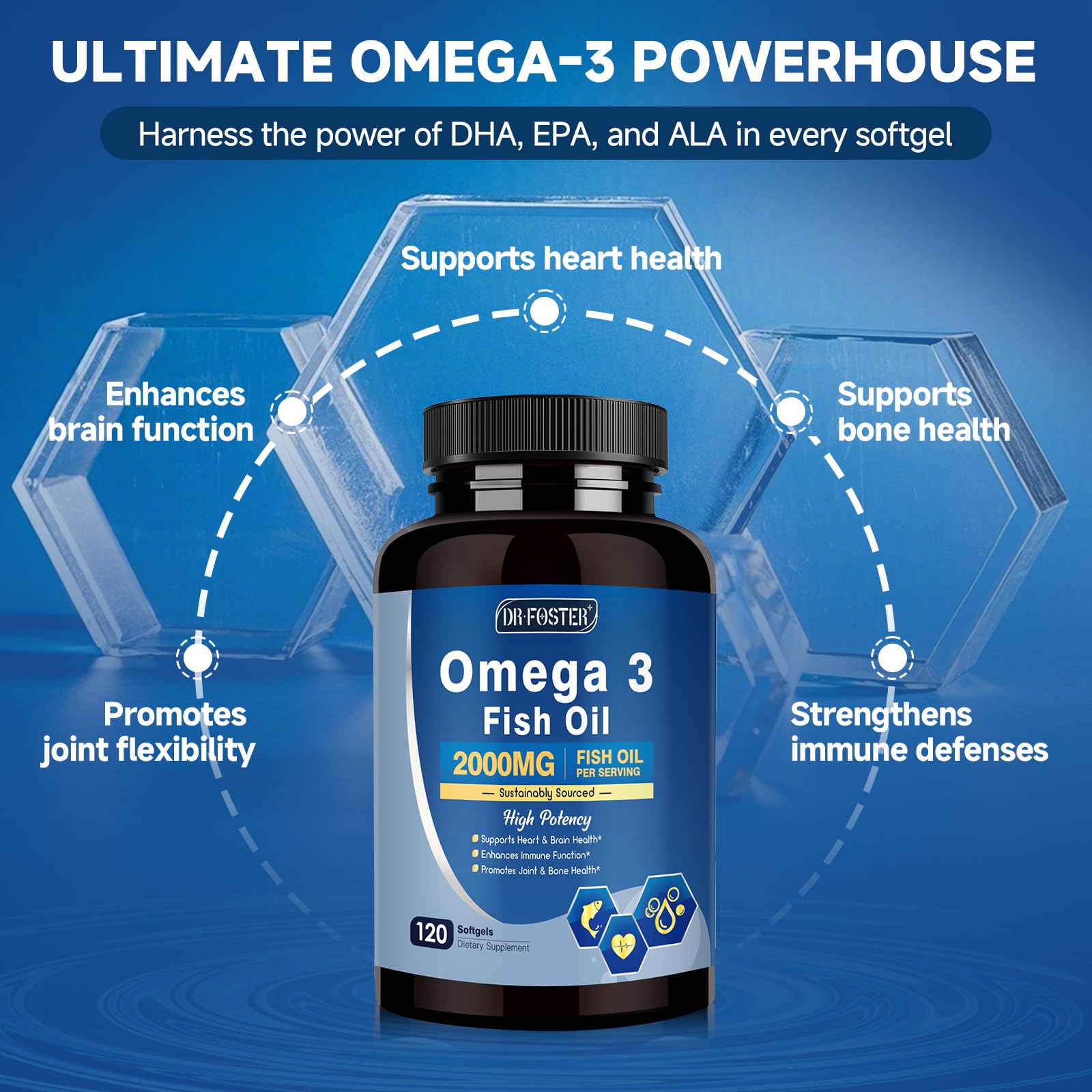 Étiquette DRFOSTER Omega-3 – informations claires et complètes