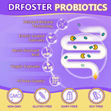 Capsules enteriques DRFOSTER protégeant les probiotiques lors de leur passage.