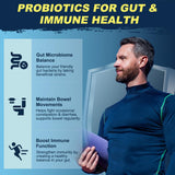 DRFOSTER Probiotiques pour homme: enzymes et prébiotiques aidant l'absorption des nutriments.