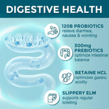 Flacon DRFOSTER montrant 35 souches probiotiques pour l’équilibre intestinal.