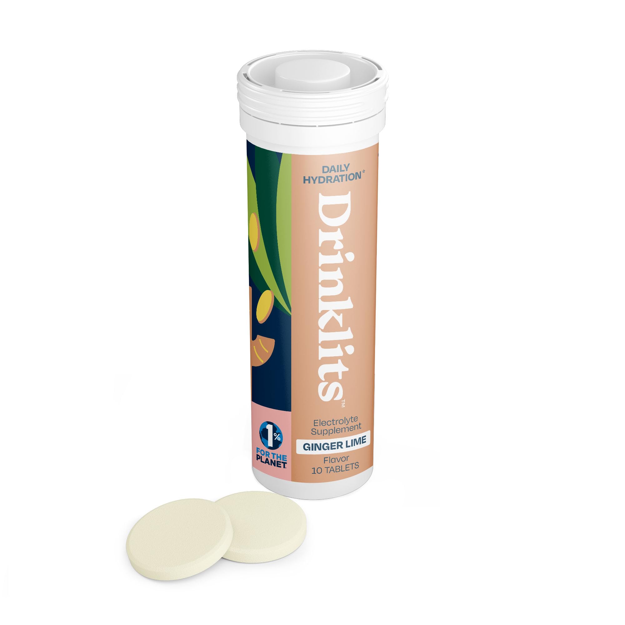 Drinklits tablettes effervescentes gingembre citron vert pour une hydratation rafraîchissante.