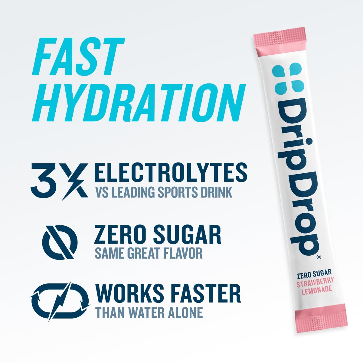 DripDrop emballage portable avec 32 sachets pour voyages