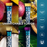 DripDrop ingrédients sans OGM végane pour une hydratation consciente.