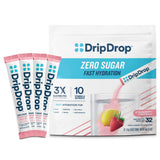 DripDrop sachet sans sucre fraise-citronnade pour hydratation en déplacement
