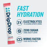 DripDrop sachets sans sucre saveur fruit de la passion en milieu actif