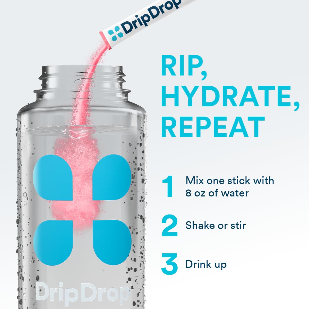 DripDrop sachets sans sucre saveur pastèque en déplacement