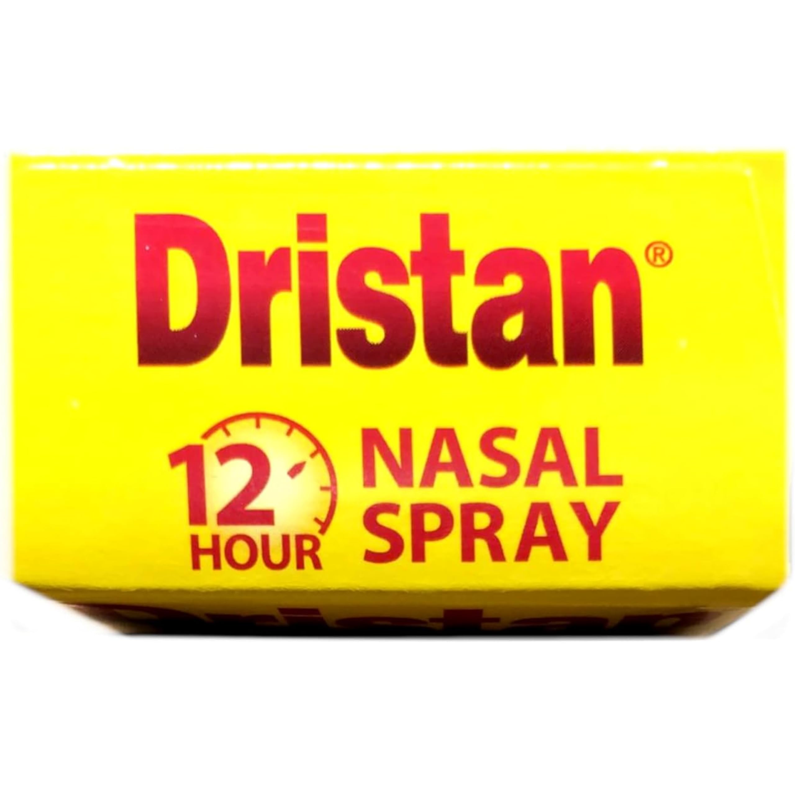Dristan pulvérisateur nasal, design compact pour la maison ou bureau.