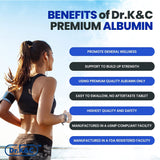 Dr.K&C Premium Albumin – emballage et étiquette clair pour le consommateur.