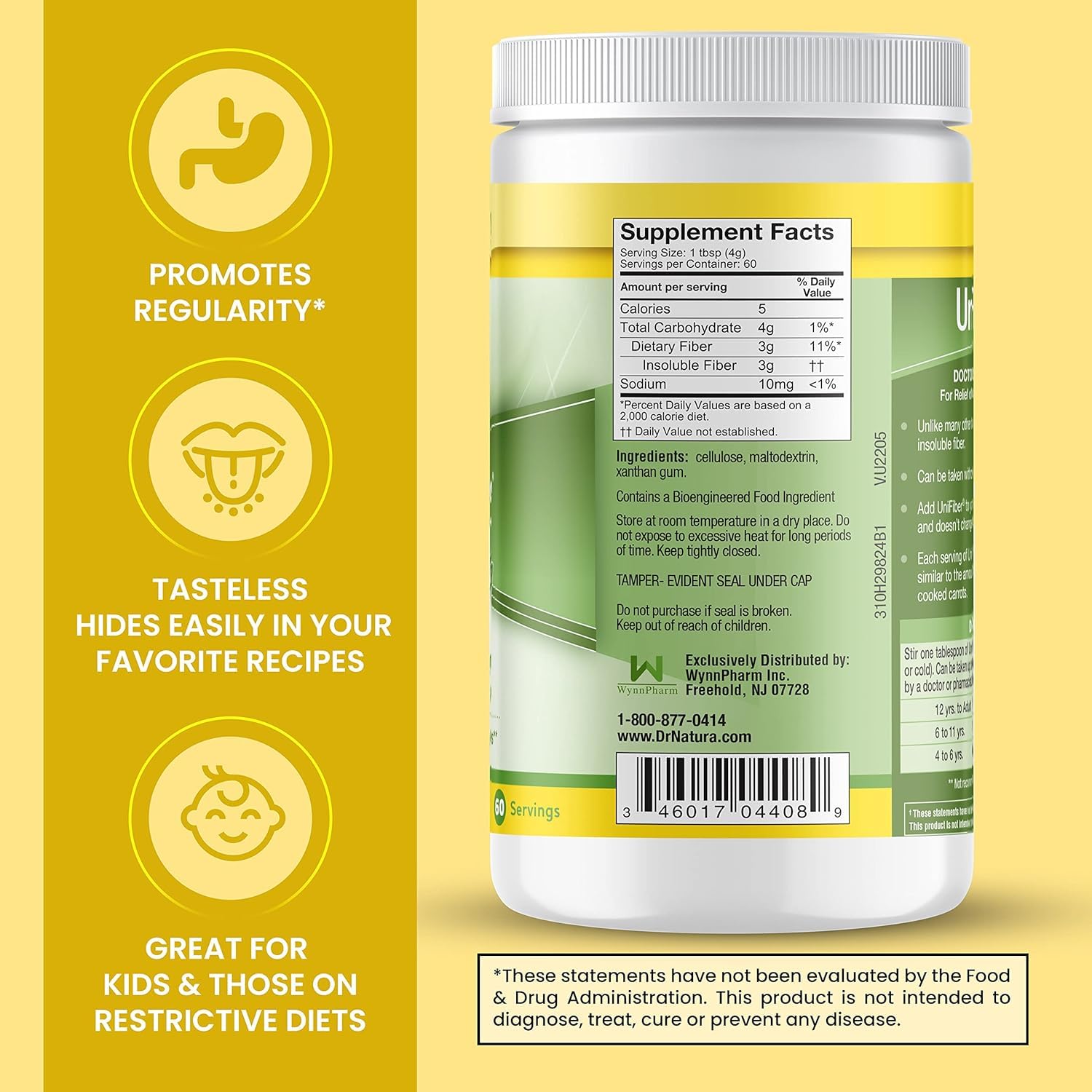 Doseur inclus pour une mesure précise de la poudre Unifiber.