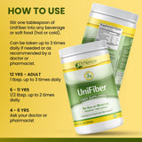 DrNatura Unifiber, utilisation douce pour estomacs sensibles au quotidien.