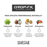 DROP FX Hustle Drops – monkfruit apporte douceur naturelle sans édulcorants artificiels.