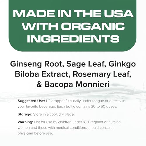 DropRx Focus – etiquette: étiquette bio et végan clairement indiquée.