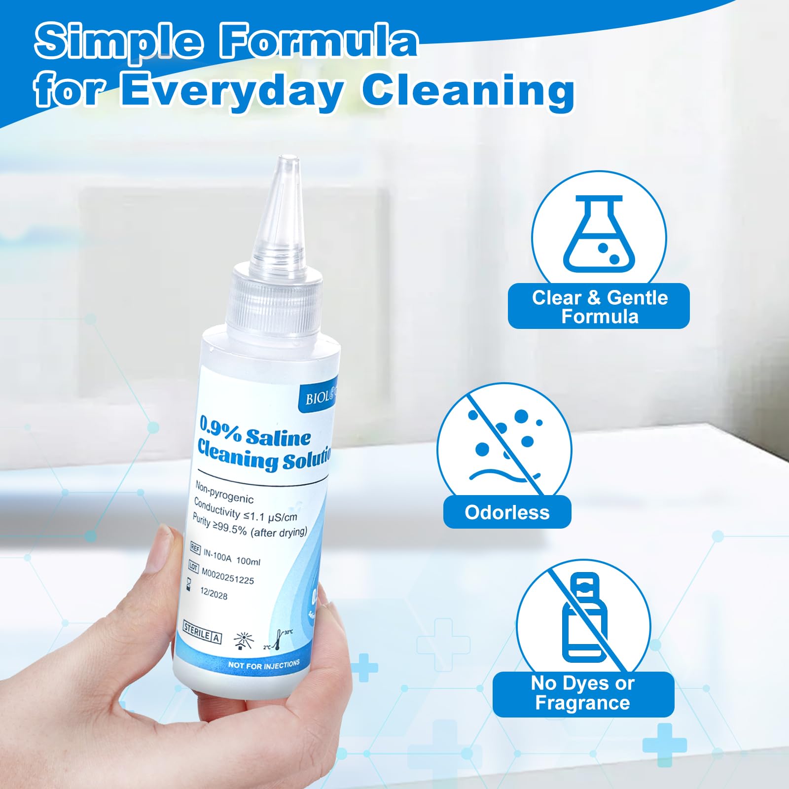 DROSOKING solution saline 100ml versement-facile: versement précis et confortable.