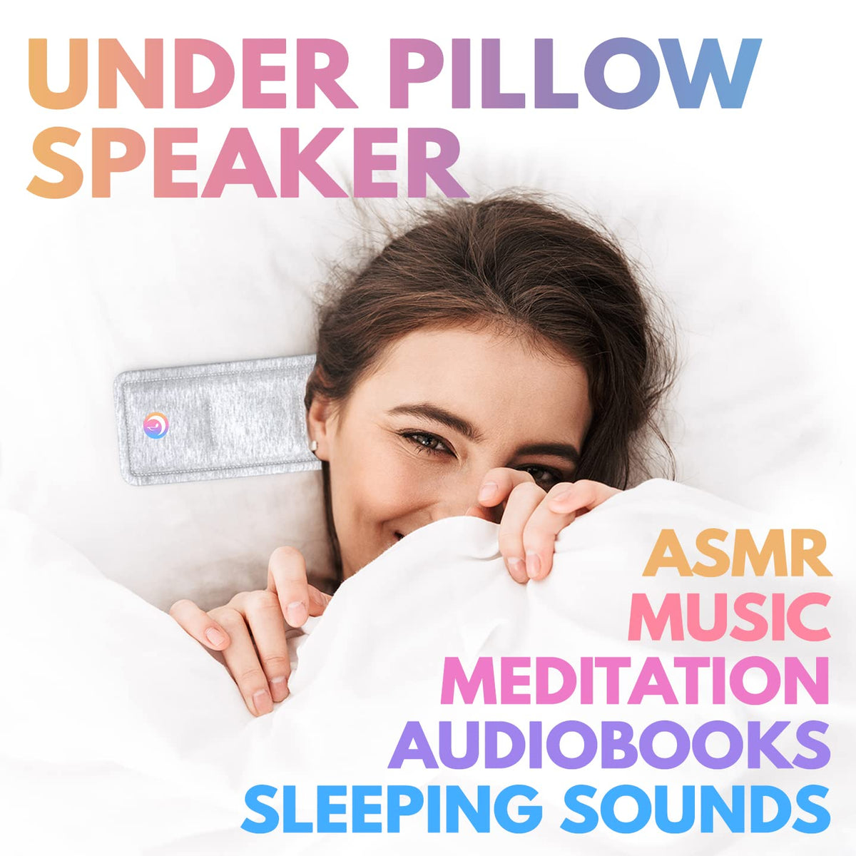 Drowsie Flexi, oreiller-lecteur sous l'oreiller, offre des sons relaxants pour s'endormir.