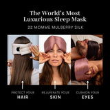 Drowsy masque en soie 22 momme Mulberry toucher luxueux.