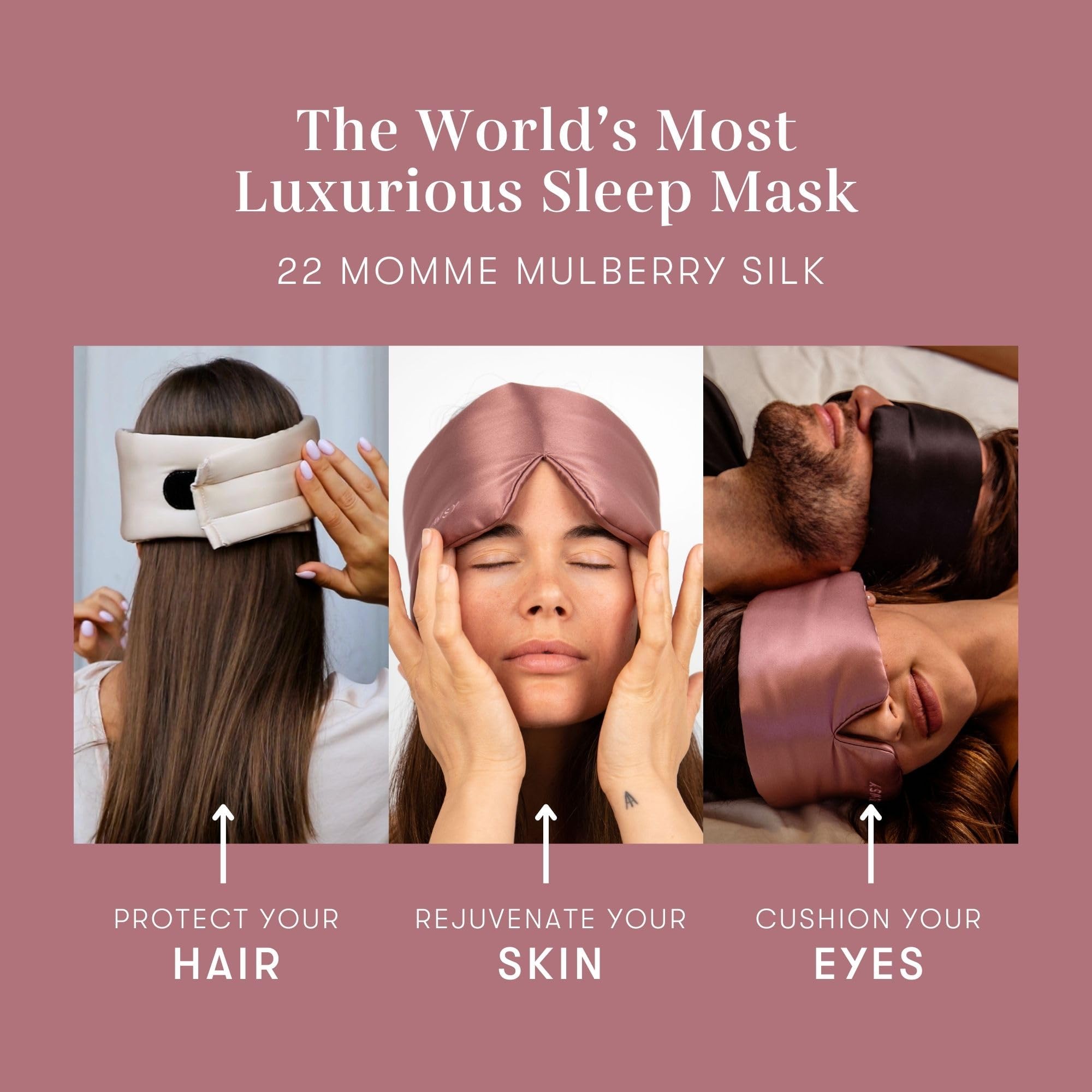 Drowsy masque-soie-ajustable-toutes-tailles s'adapte parfaitement à toutes les morphologies.