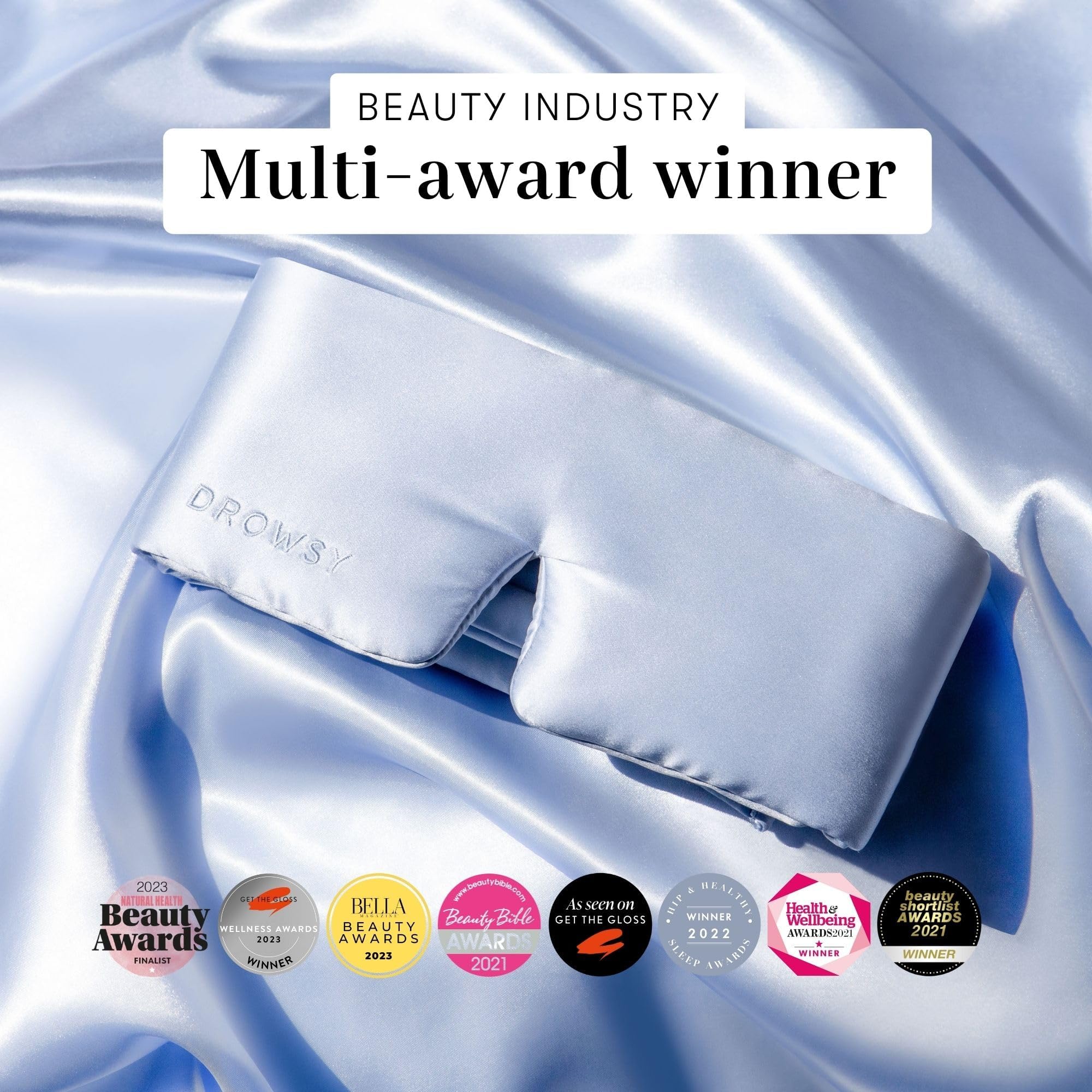 Design luxe Drowsy bleu bel pour un rituel sommeil élégant.