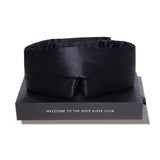 Drowsy masque en soie embrassant le visage pour un confort enveloppant.