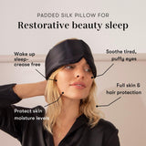 Drowsy masque en soie bloque la lumière pour obscurité totale.