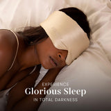 Drowsy masque en soie or-poussiereux emballage-luxe — cadeau élégant et prêt à offrir.