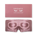 Masque Drowsy en soie protège les cils naturels et extensions pour un sommeil sans pression.