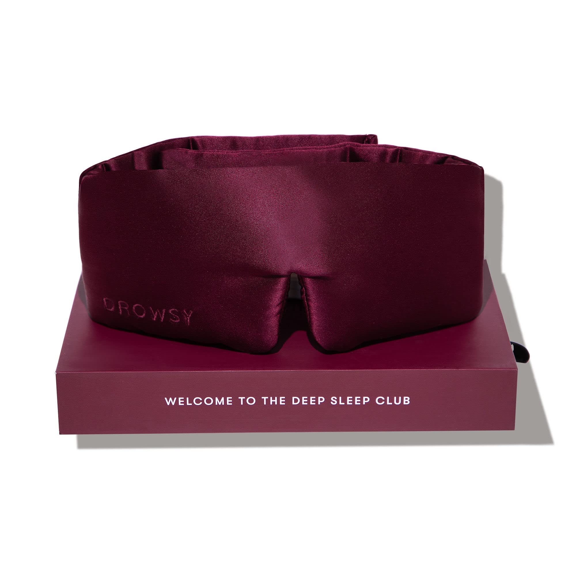 Drowsy masque sommeil soie 100 momme: bloque la lumière pour un repos profond.