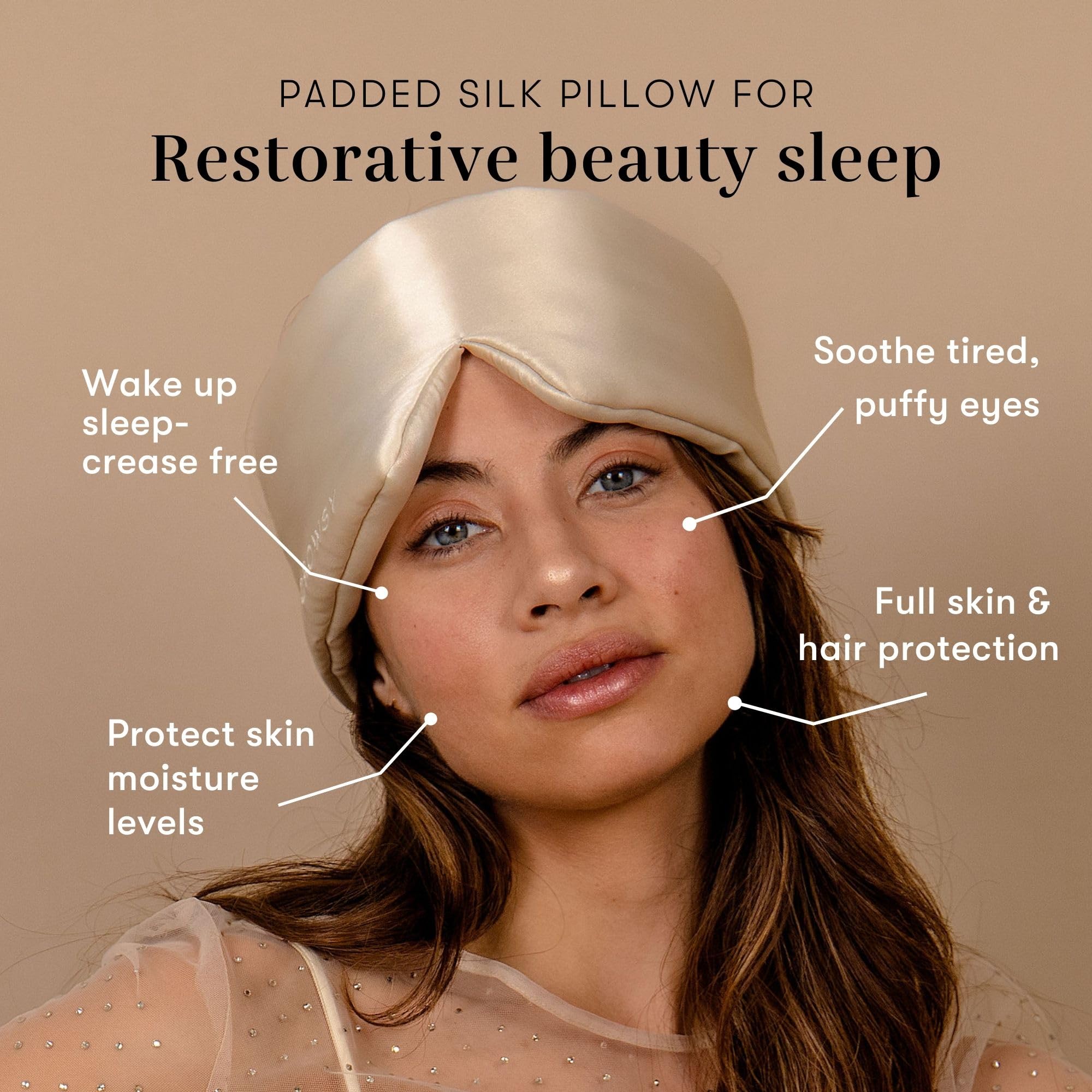 Drowsy masque sommeil soie blocage lumière intègre: obscurité totale sans pression.