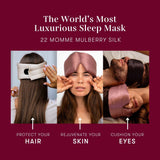 Drowsy masque sommeil soie protection peau cheveux: réduit friction et irritations.