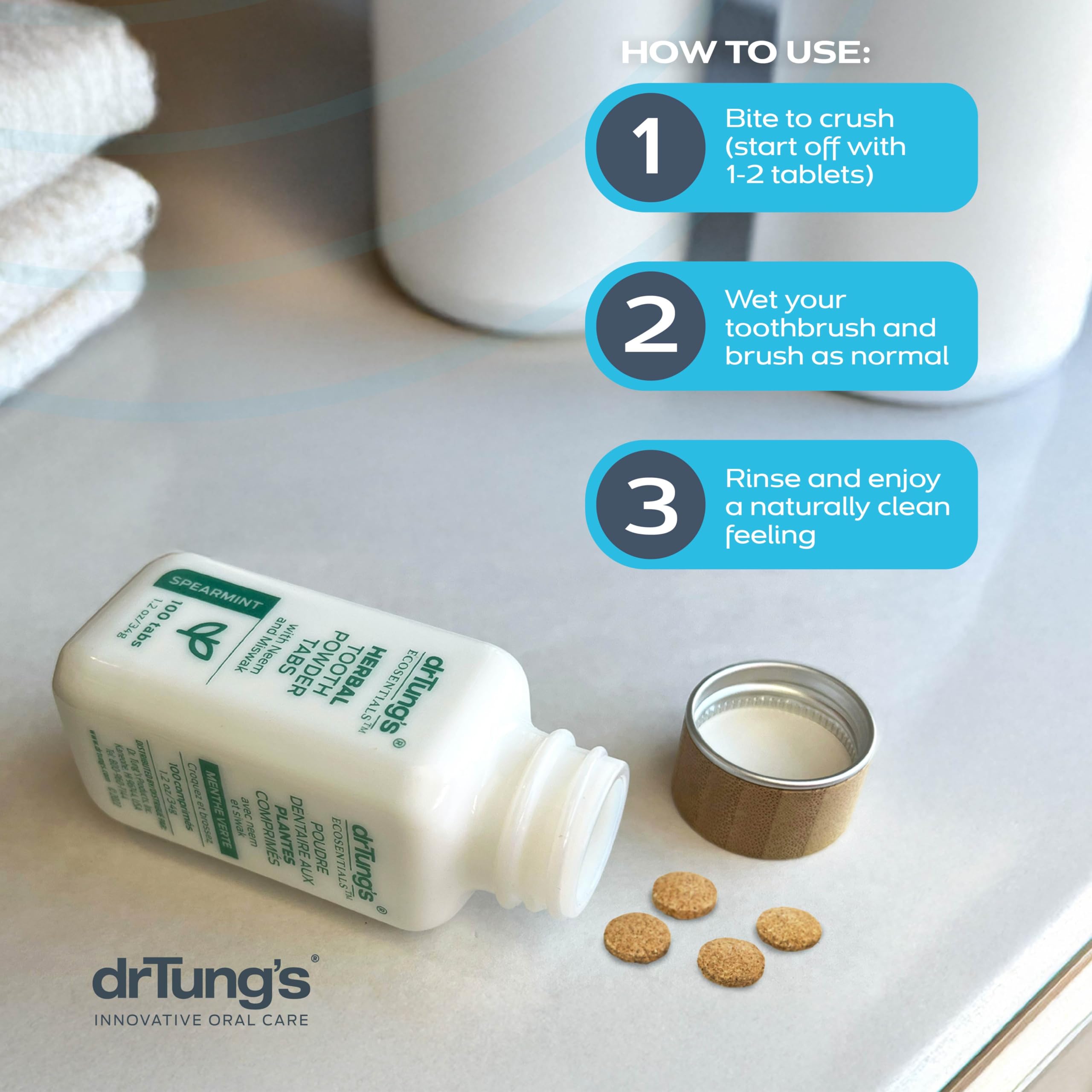 drTung's tablette compacte idéale pour le sac à main