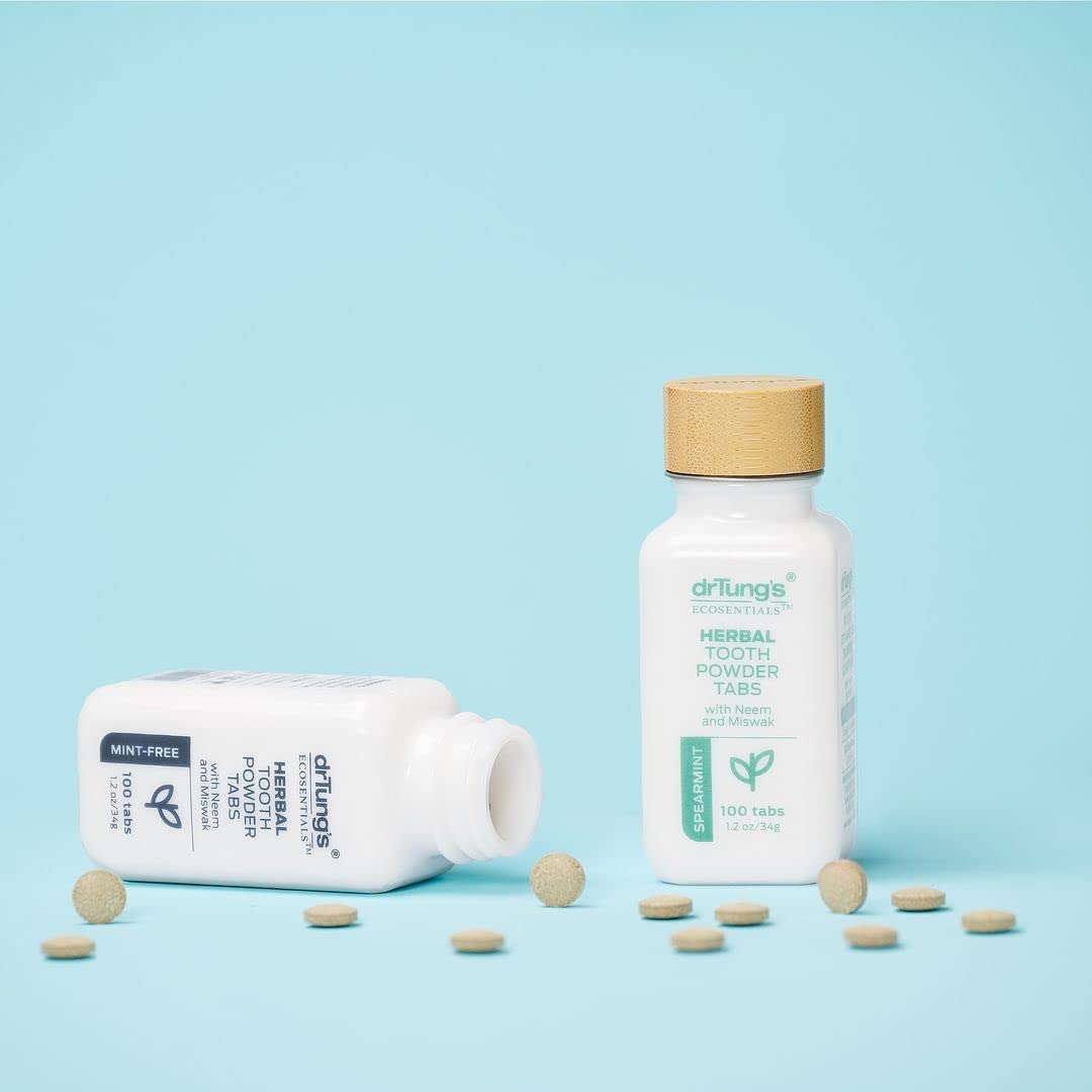 drTung's tablettes dentifrice Menthe Douce – trousse voyage pratique.