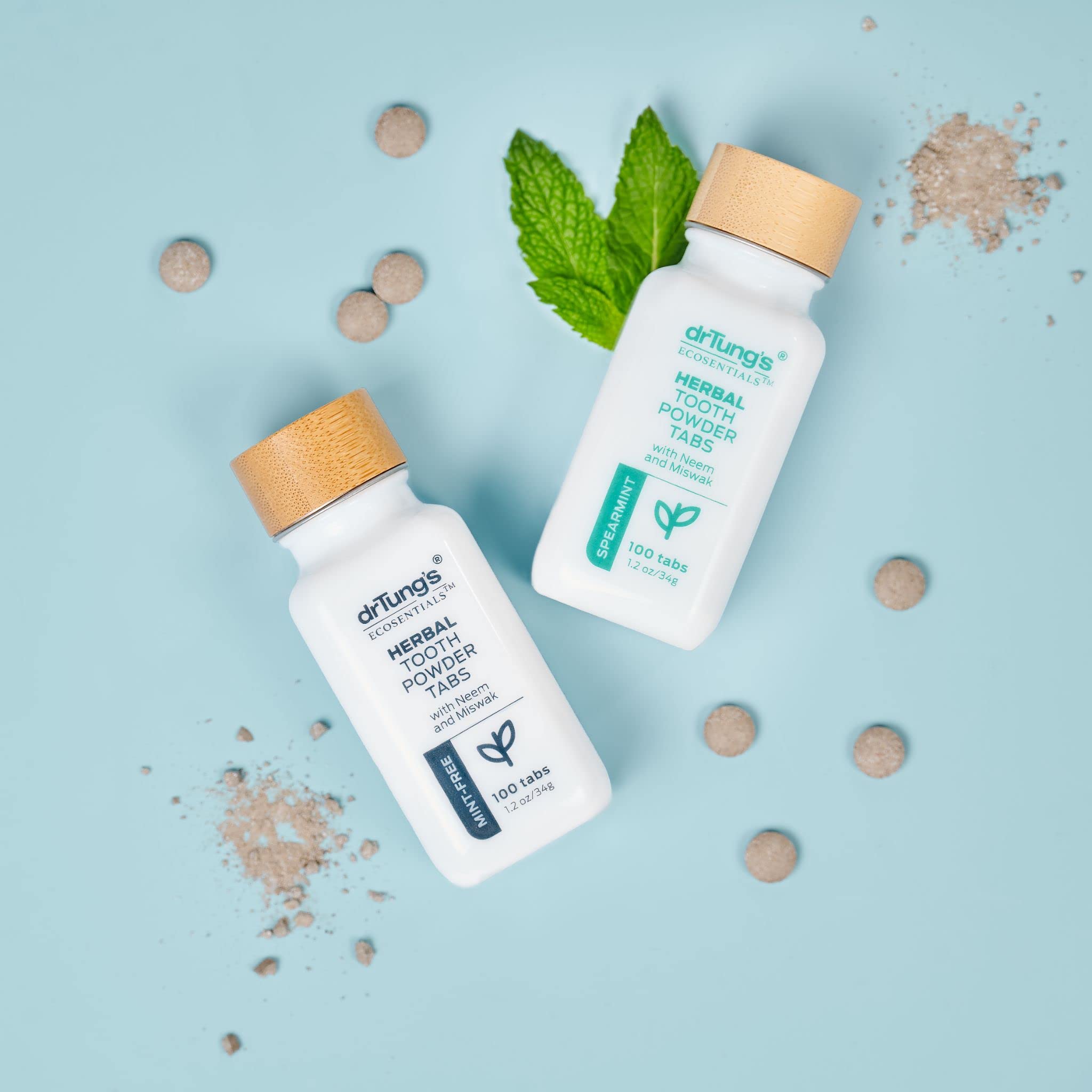 drTung's tablettes dentifrice Menthe Douce – utilisation quotidienne haleine fraîche.