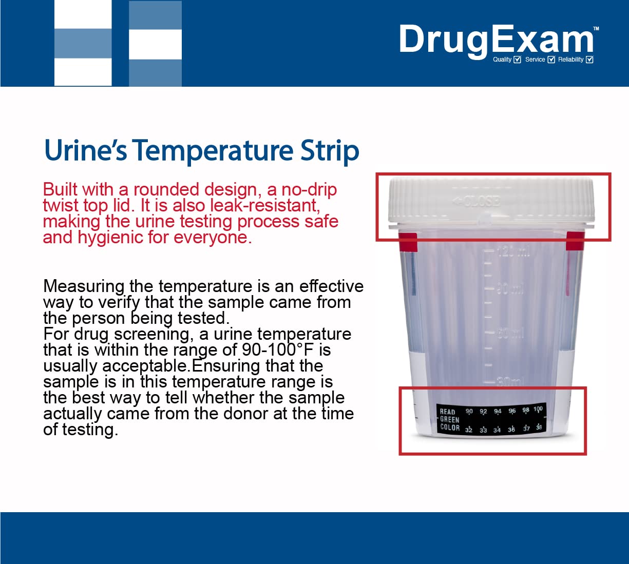 DrugExam couvercle anti-fuite-gobelet pour limiter les déversements.