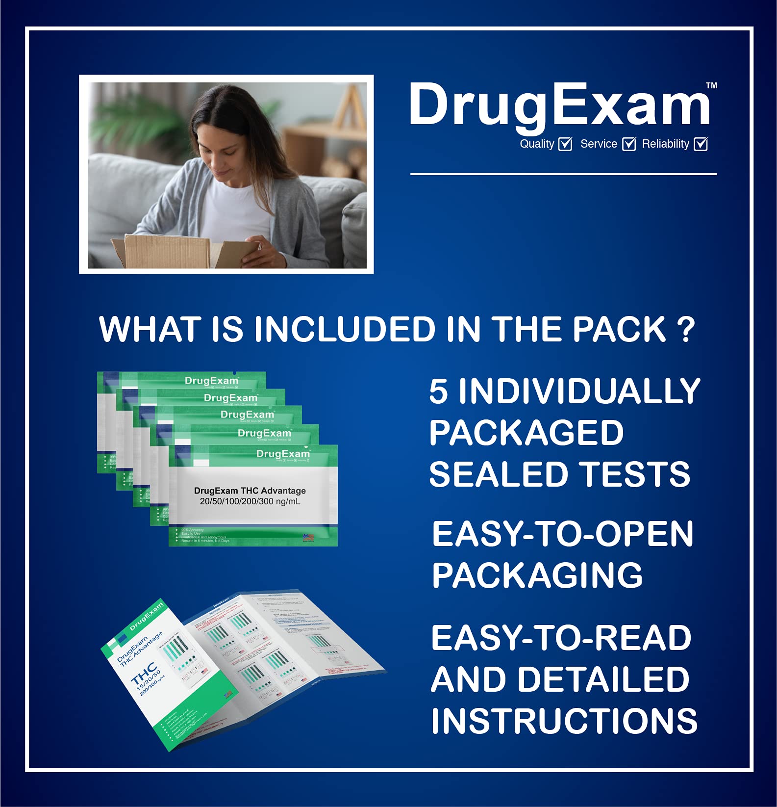 DrugExam Test Dip Card : mode d'emploi simple pour des résultats en cinq minutes.