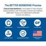 Boîte Berberine Dr. Whitaker montrant les contrôles de qualité et la traçabilité.