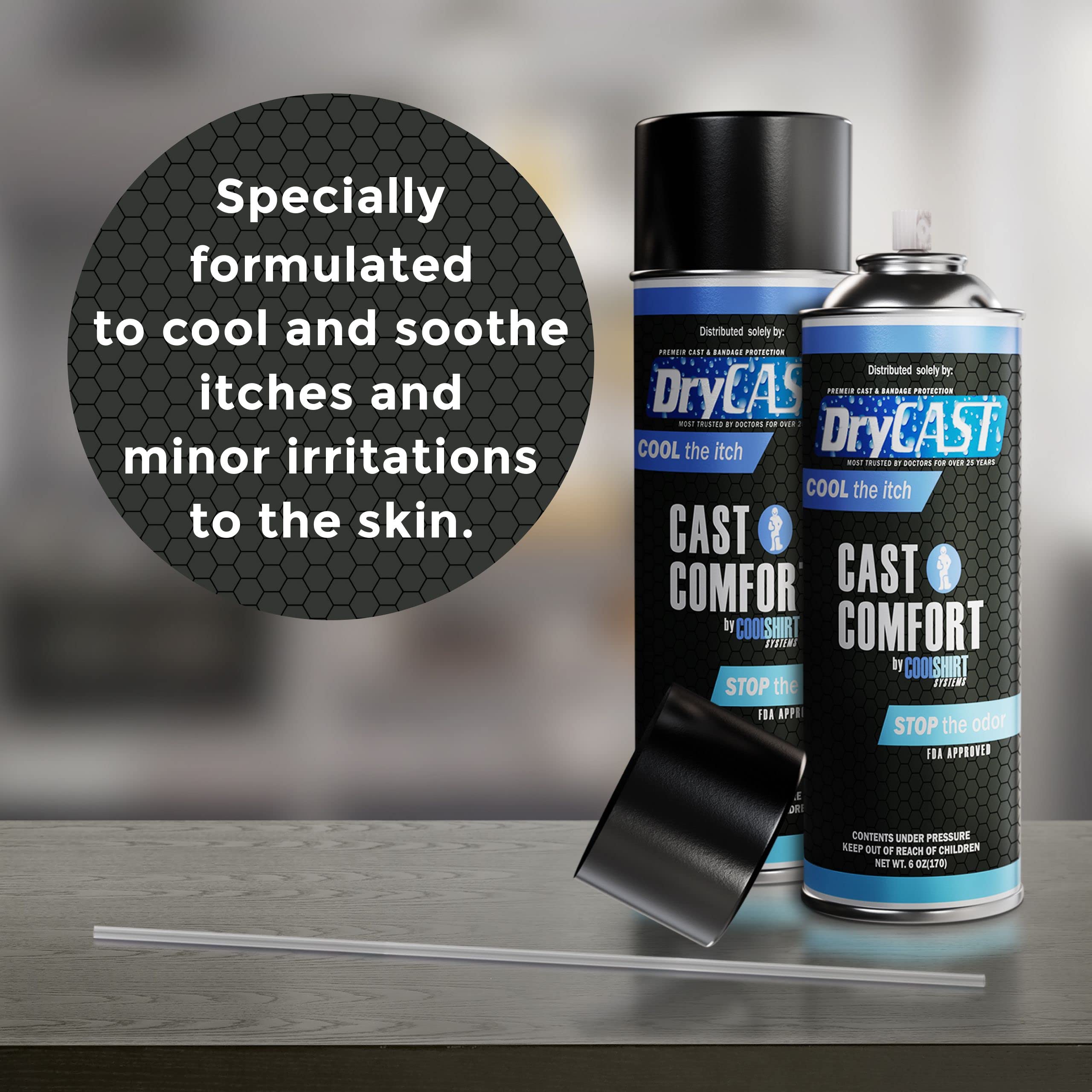 Drycast séchage rapide garde la peau sous le plâtre propre et sèche