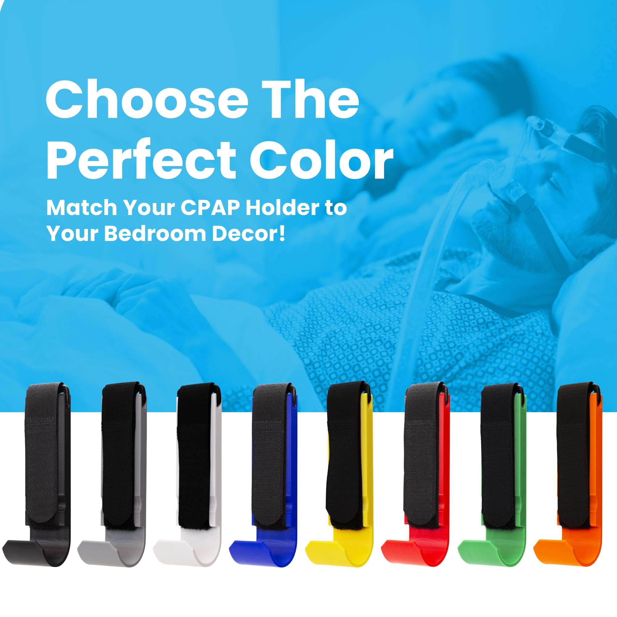 DTLgear CPAP Tube Holder pour organisation des tuyaux, entretien facilité et hygiène améliorée.