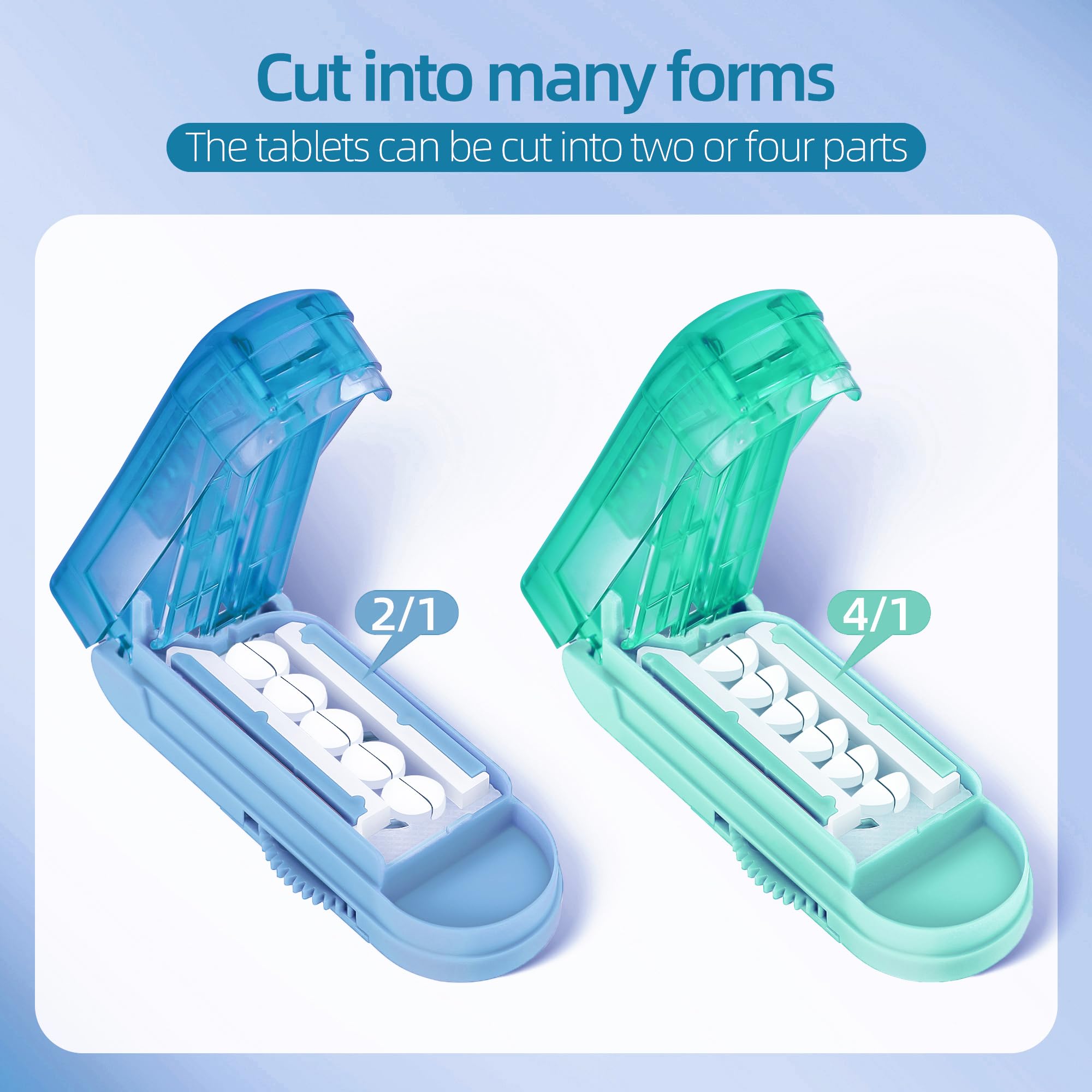 DUBSTAR diviseur pilules guide silicone, guide doux qui amortit la pression.