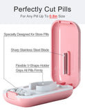 DUBSTAR étui-stockage rose, rangement pratique de 4 à 10 pilules.