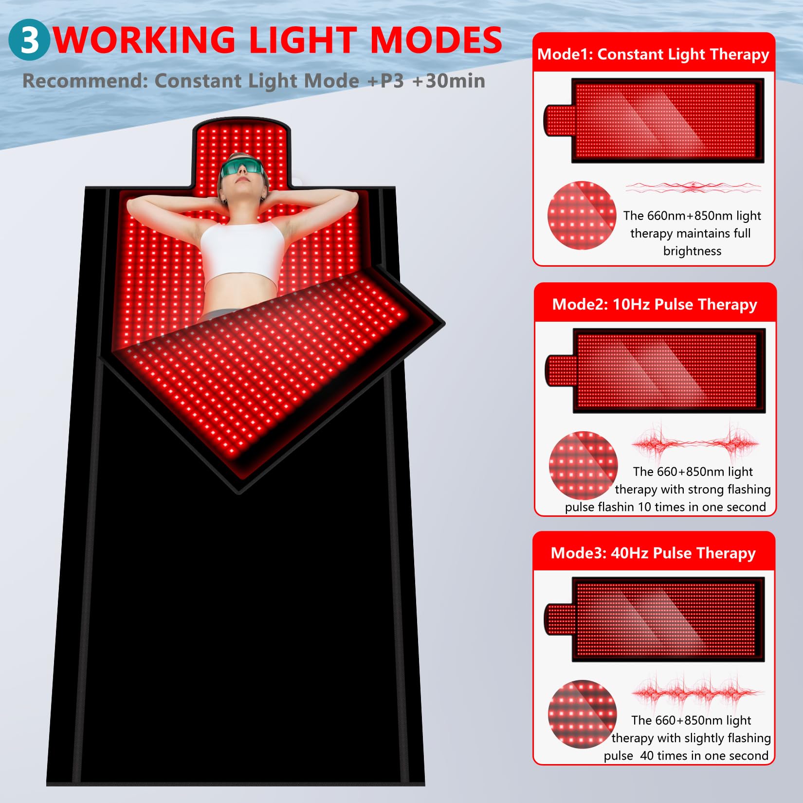 DUBUXW 3 modes et minuterie, sessions pratiques et flexibles.