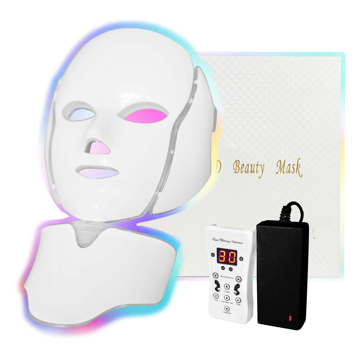 Duevie masque LED visage rouge, stimulation ciblée pour revitaliser la peau.