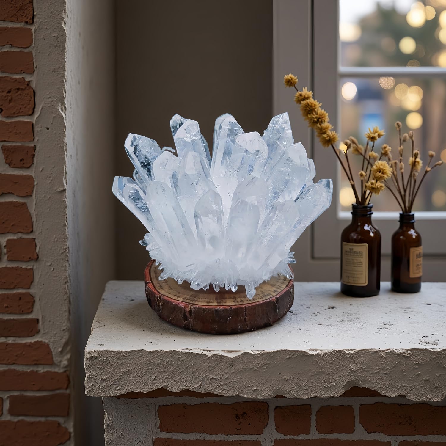 Groupe quartz DUKIZA, protection énergétique décorative et focalisation visuelle.